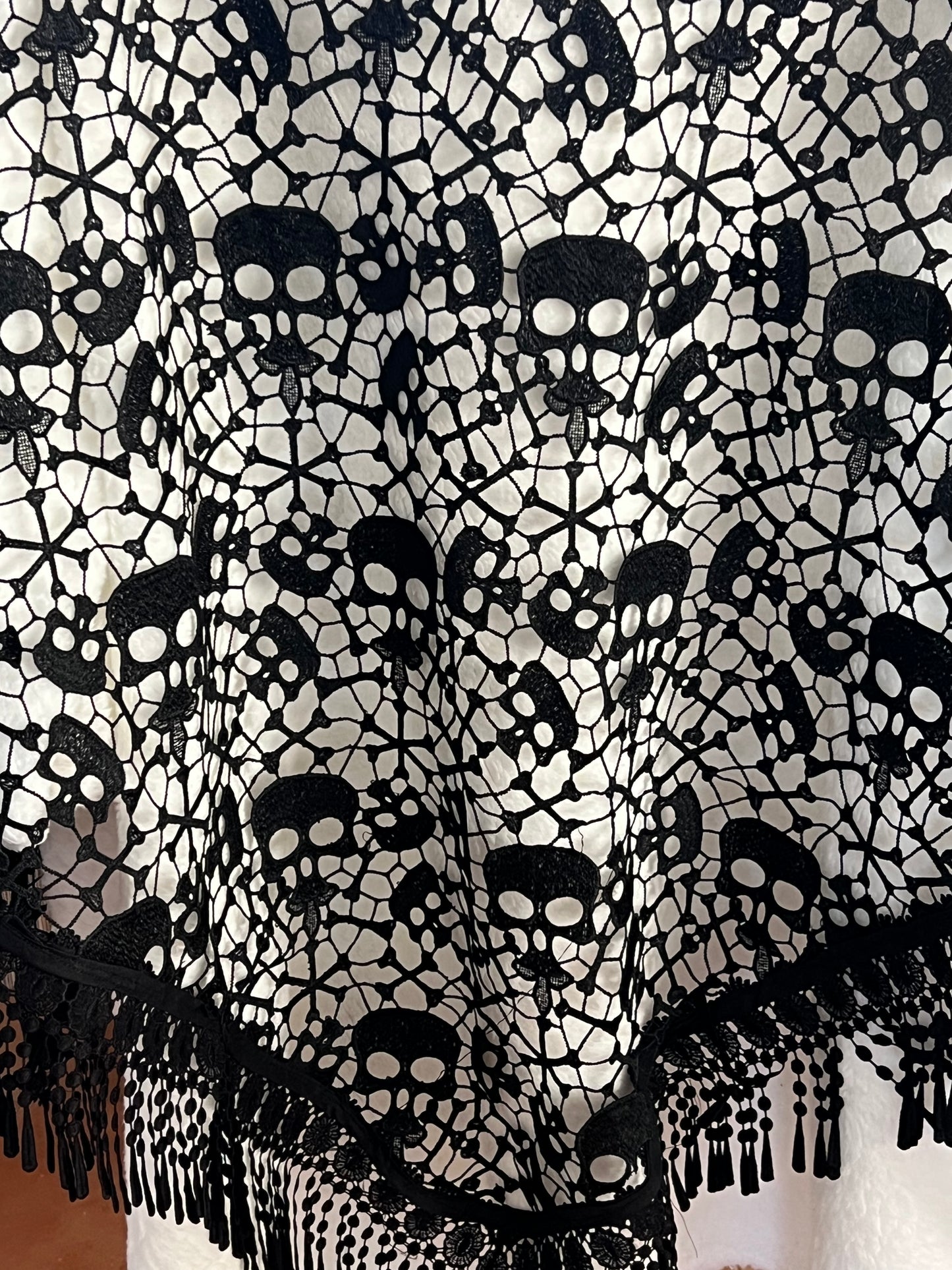 Black Skull Shawl