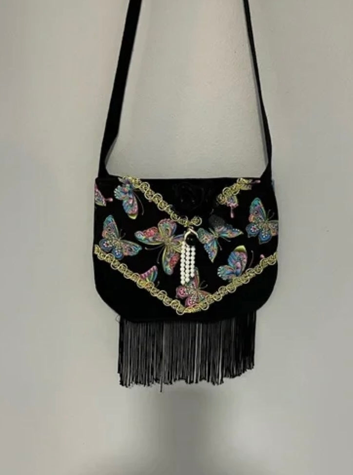 Handmade Black Butterfly Purse