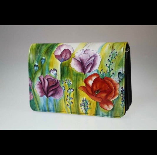 Unique Bambas Hand Painted Art Bag “The Daybreak with Poppy”