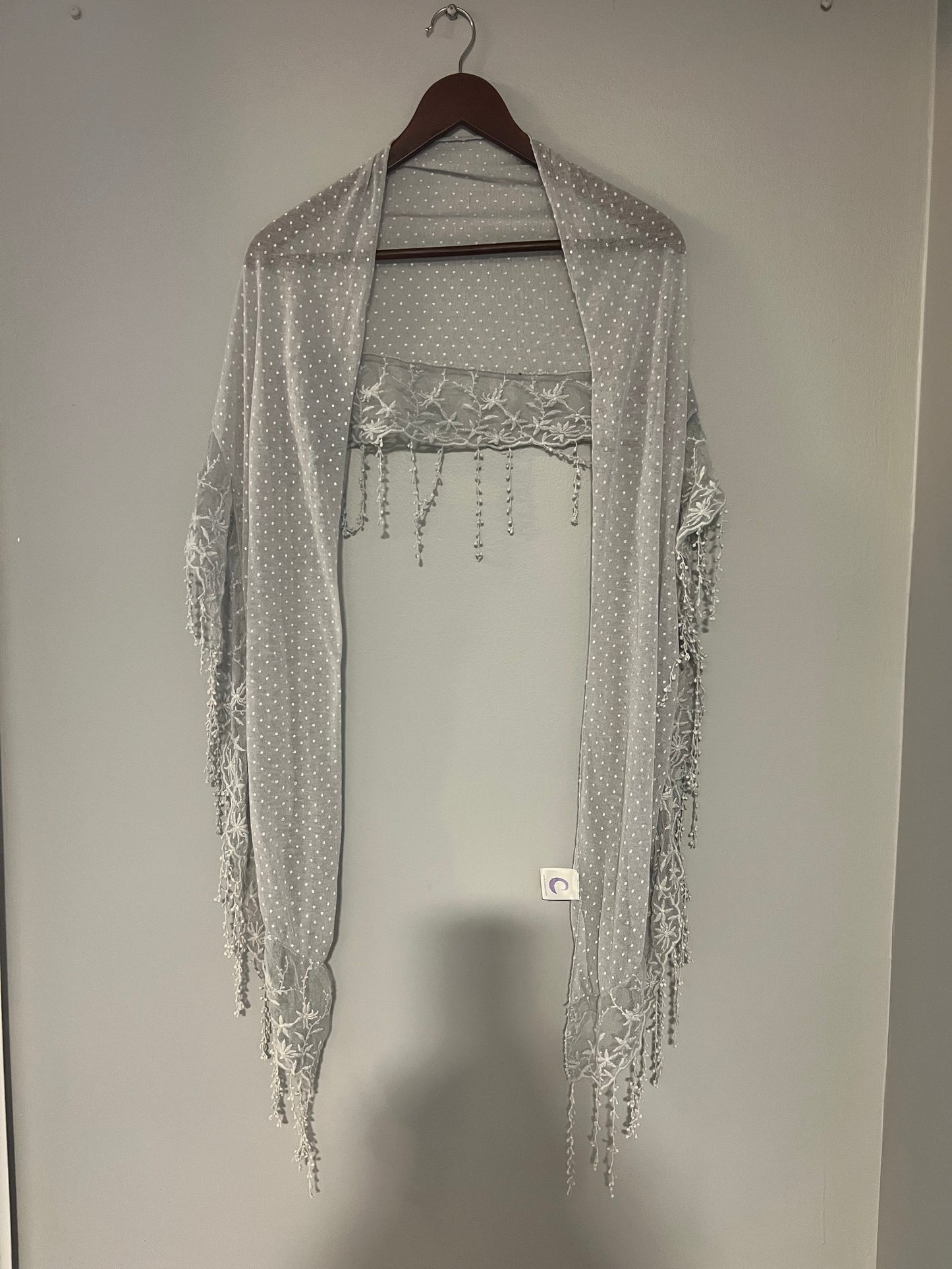 Boho fringed shawl scarf