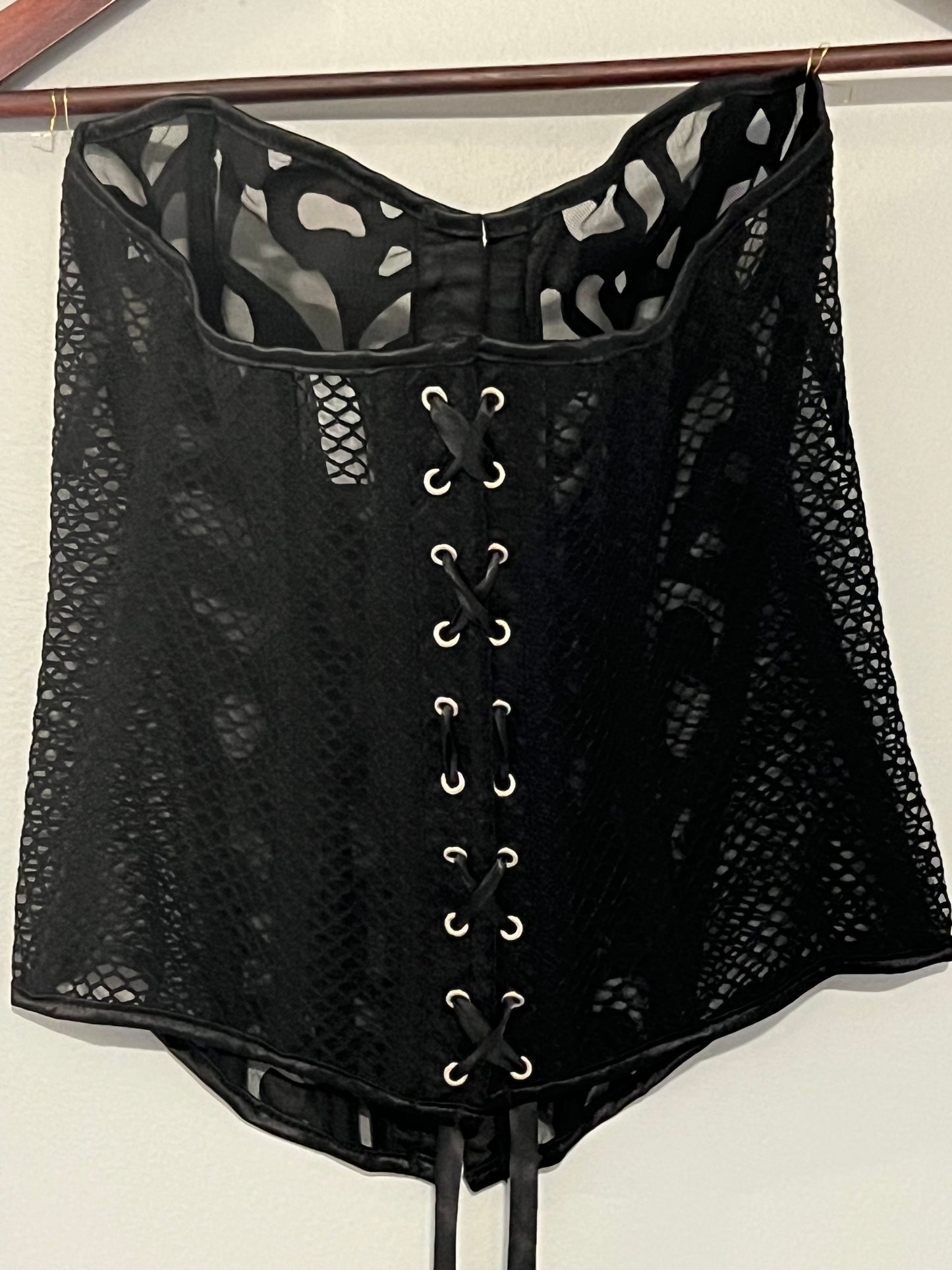 Black Mesh and Lace Corest